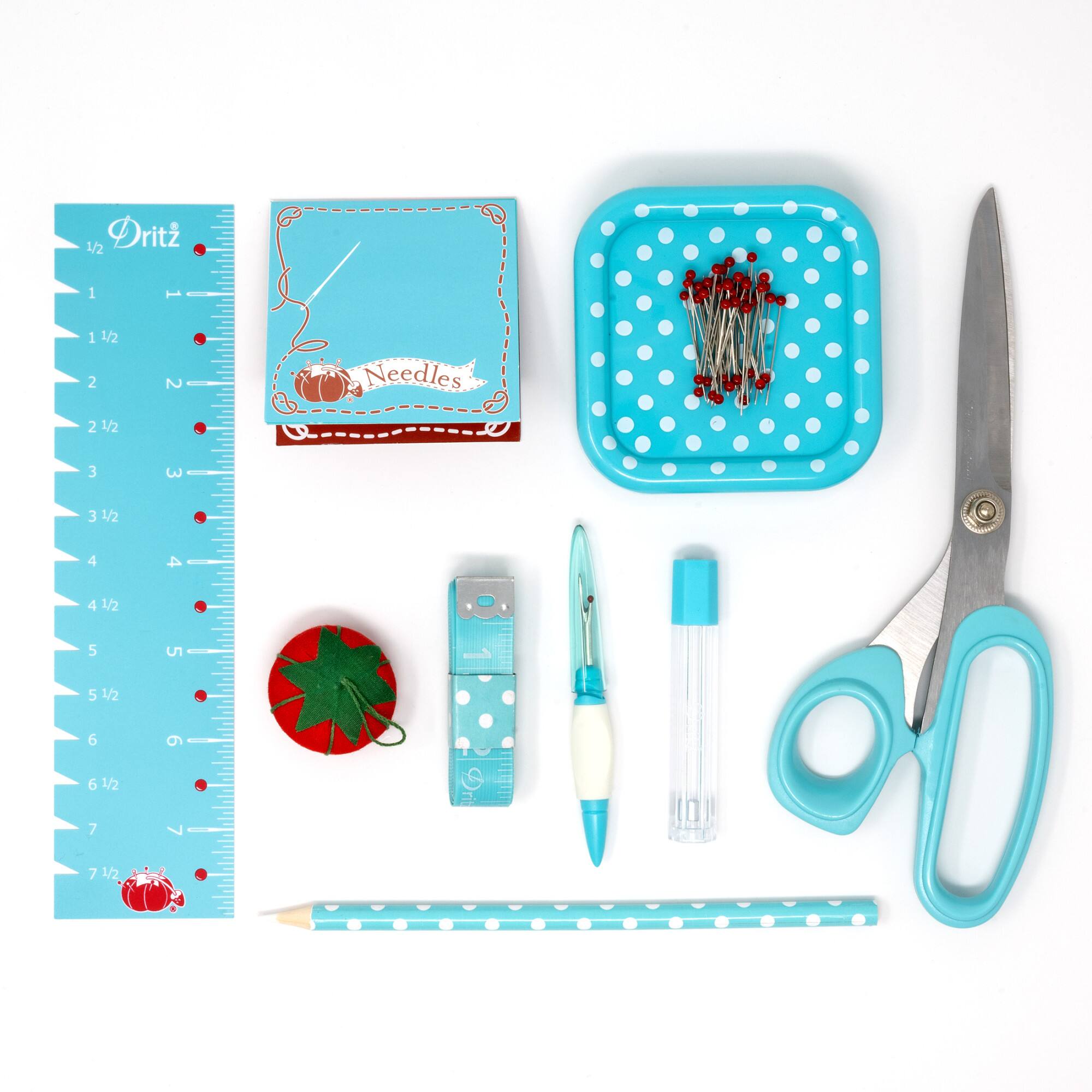 Dritz® Blue Essential Sewing Box Kit